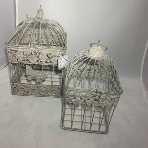 Rustic bird cage home decor
